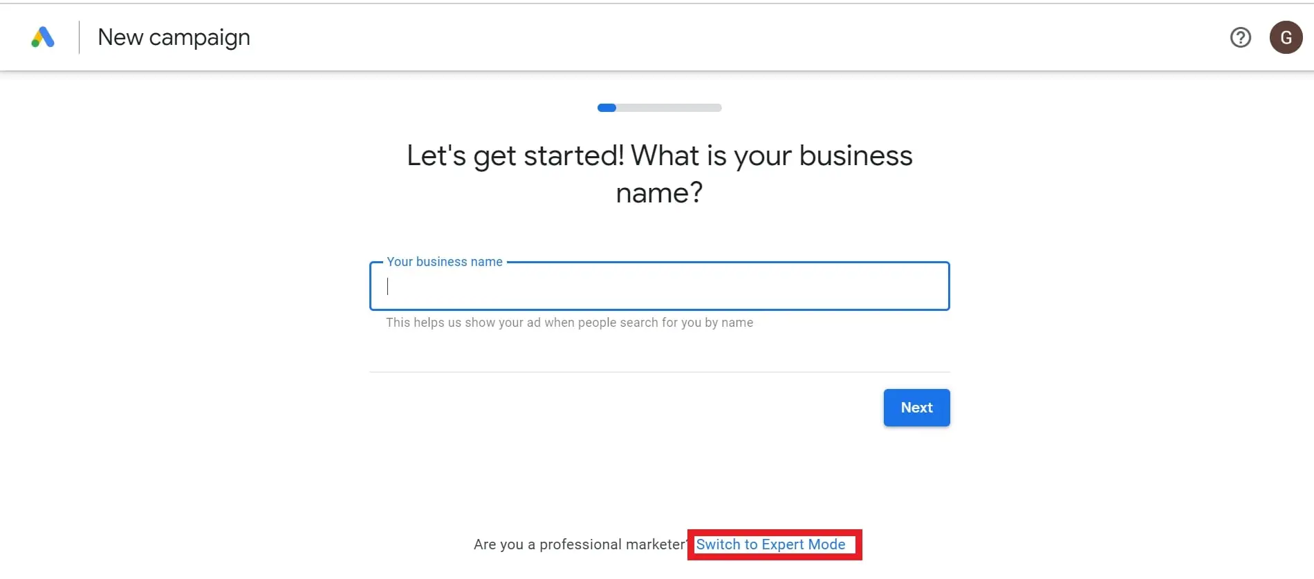 Keyword Planner Expert Mode