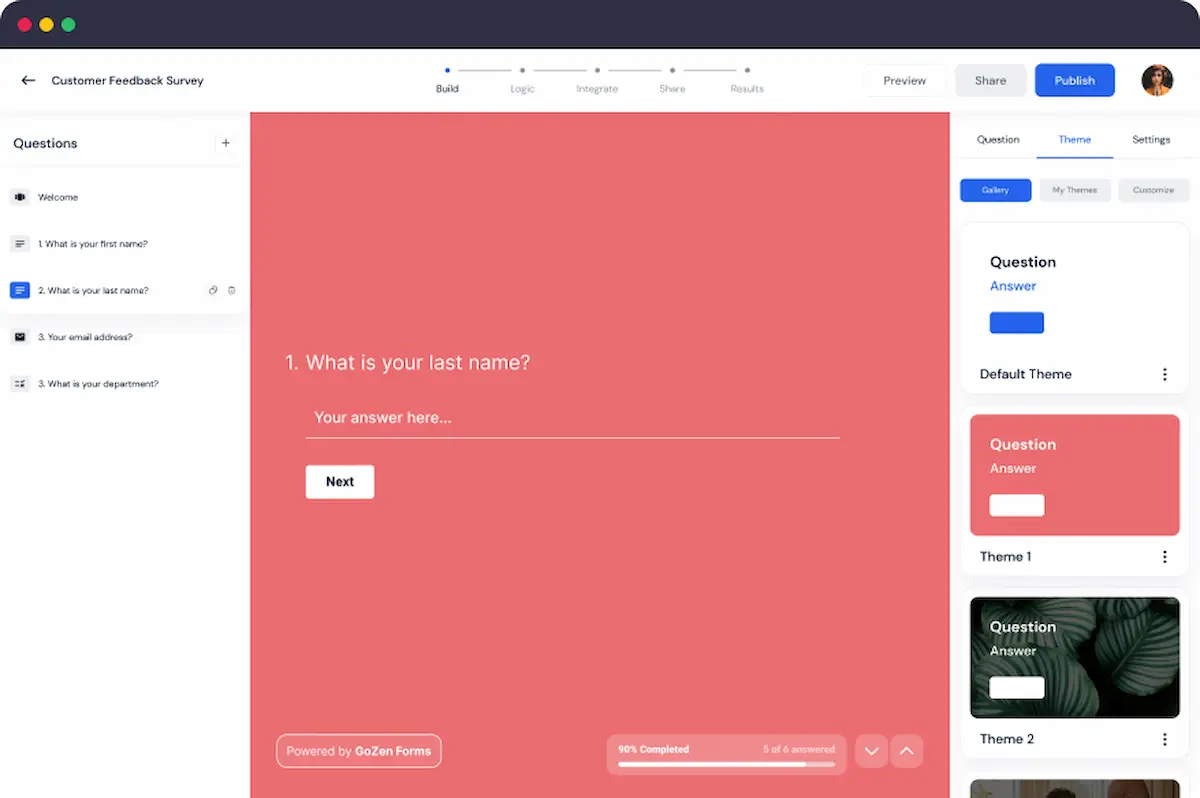 Use a custom form theme. Bring your brand’s feel
