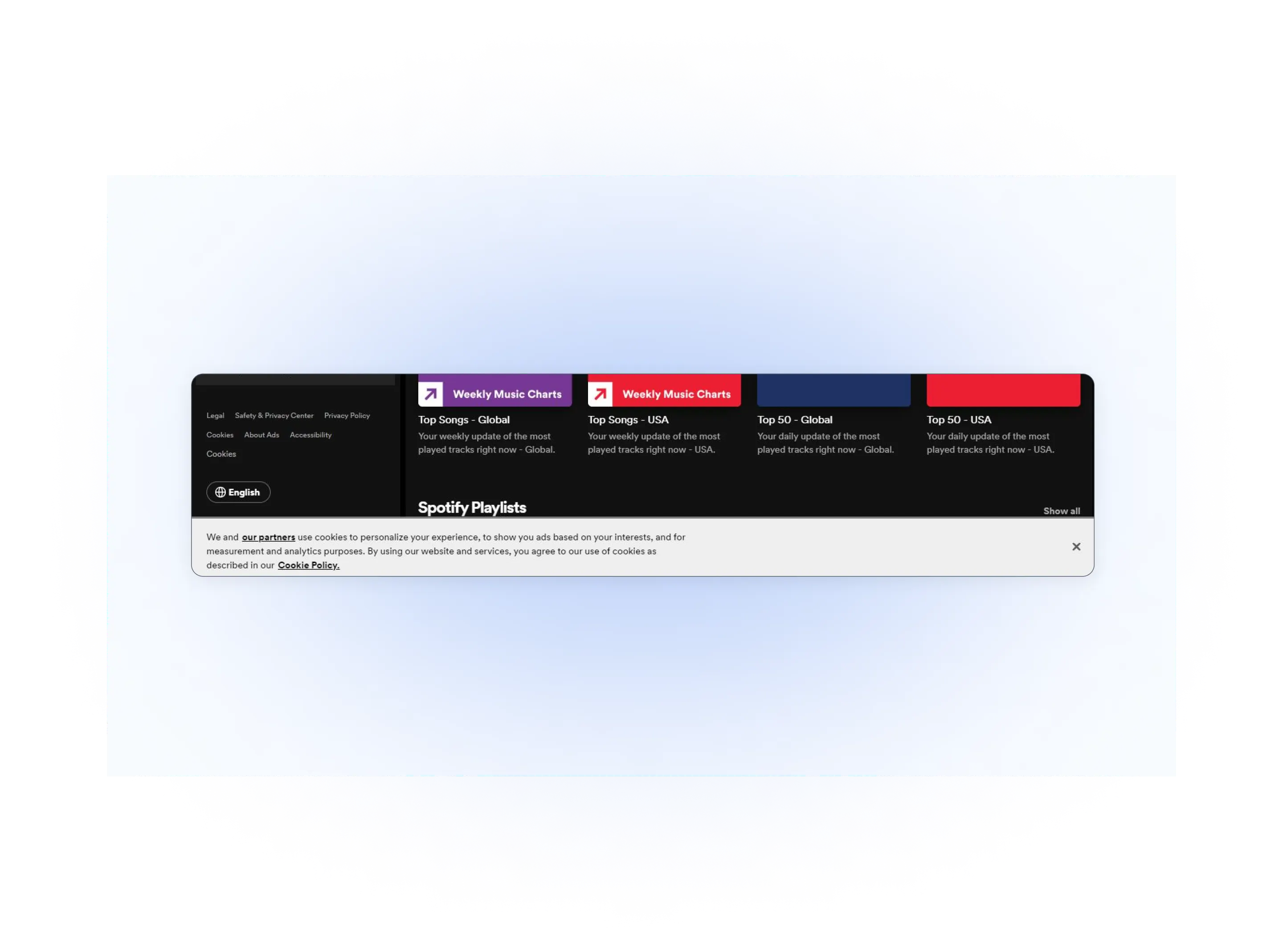 cookie policy of spotify