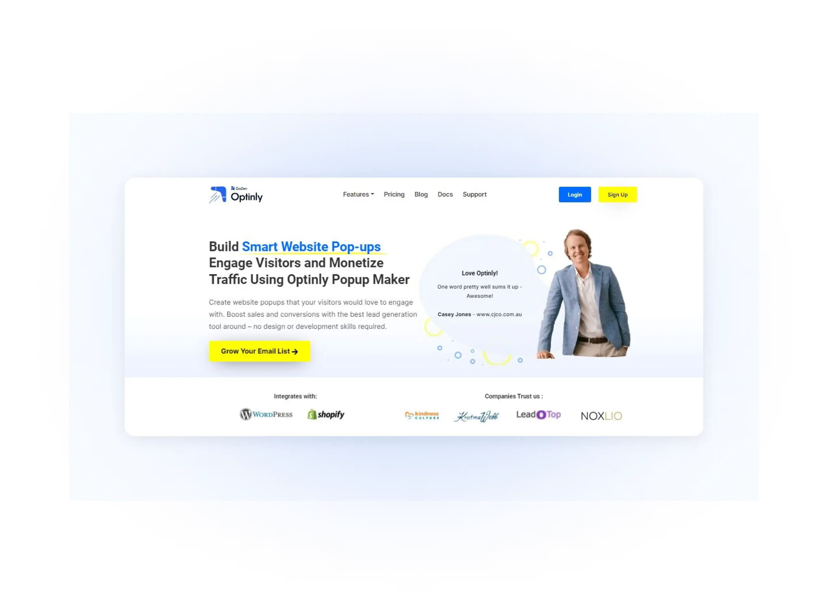 gozen optinly landing page