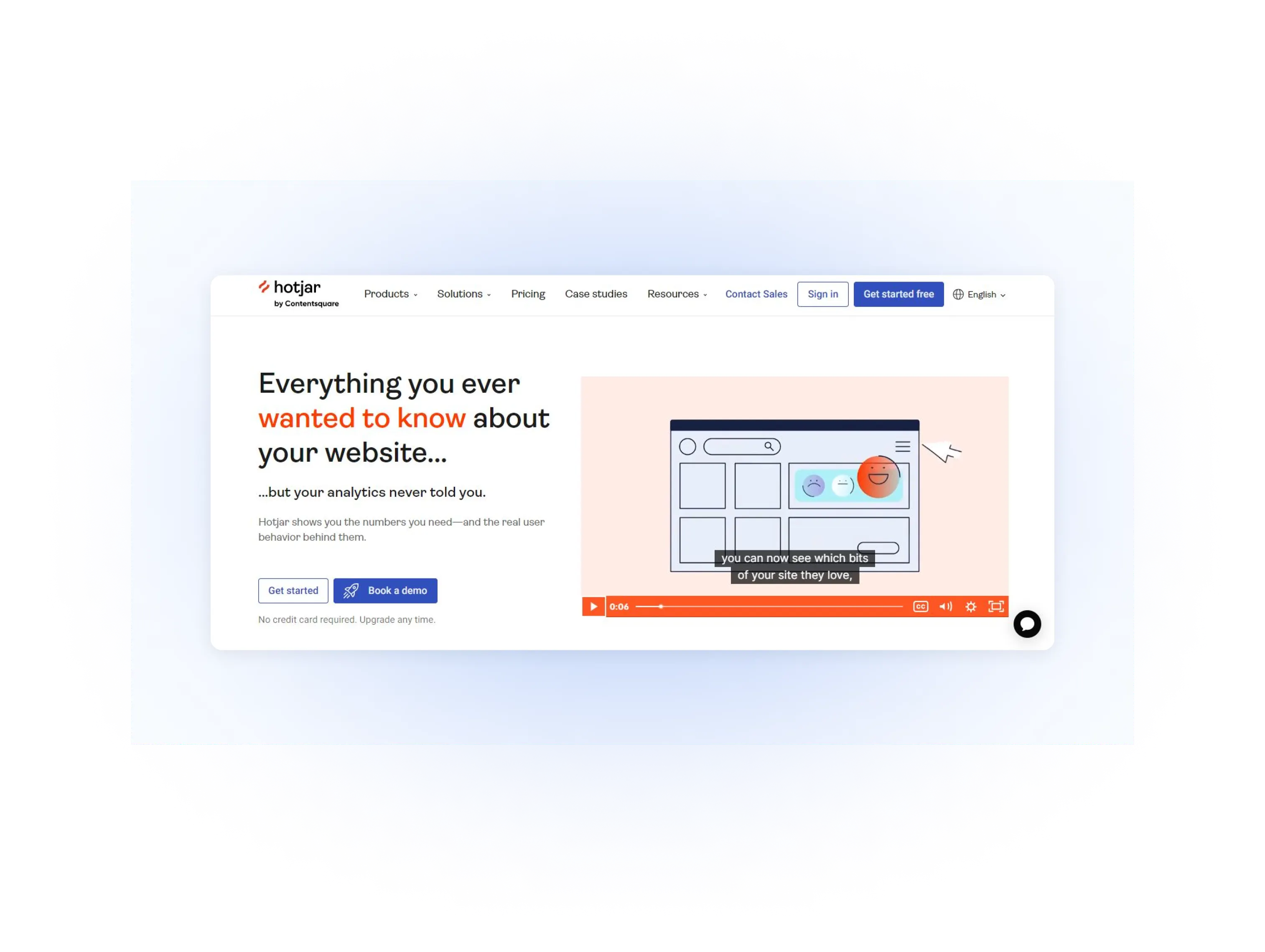 hotjar landing page