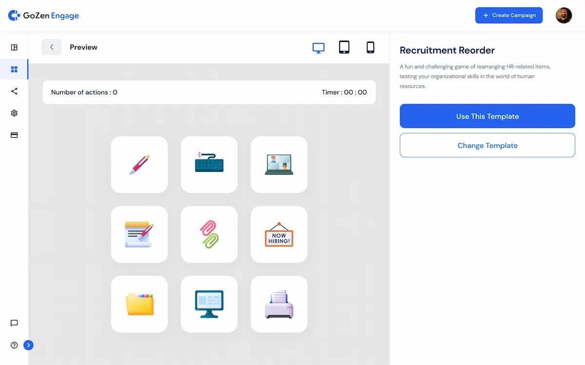 Interactive Preview Templates