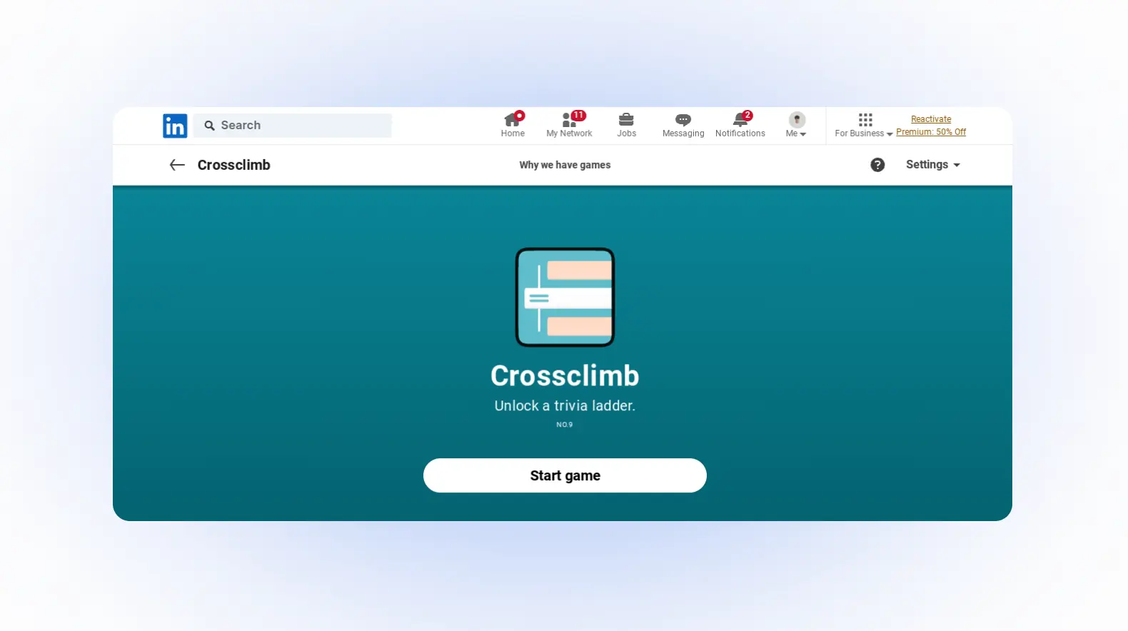 linkedin interactive games