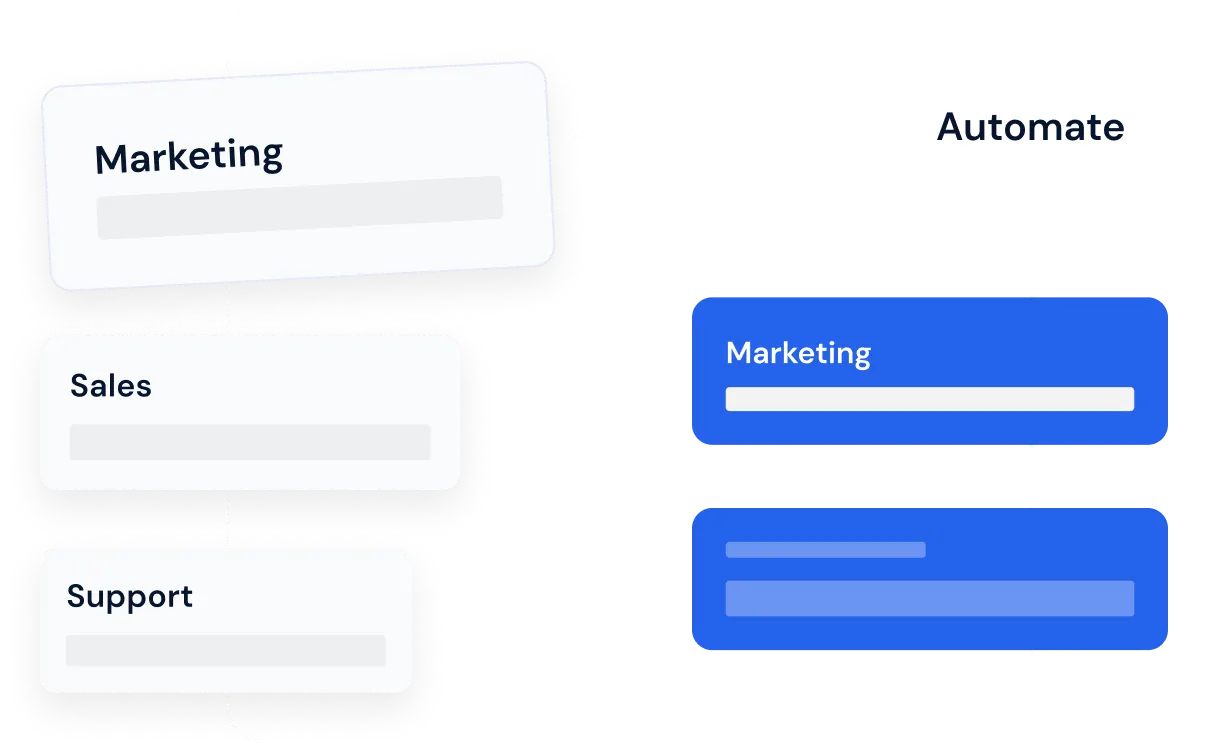 Automate marketing, sales, and customer support